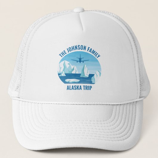 Gezinsvakantie Alaska Gepersonaliseerde gletsjer Trucker Pet (Voorkant)