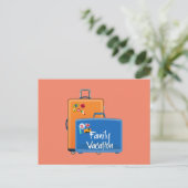 Gezinsvakantie-Briefkaart Briefkaart (Staand voorkant)