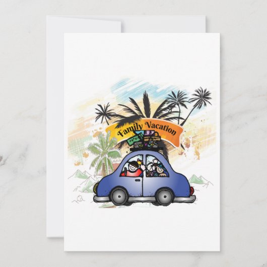 Gezinsvakantie die herinneringen samenbrengt - fam kaart (Voorkant)