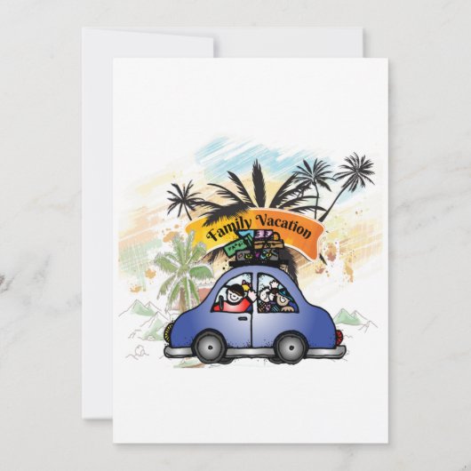 Gezinsvakantie die herinneringen samenbrengt - fam kaart (Achterkant)