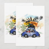 Gezinsvakantie die herinneringen samenbrengt - fam kaart (Voorkant / Achterkant)