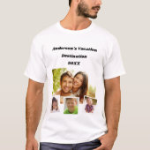 Gezinsvakantie foto-collage t-shirt (Voorkant)