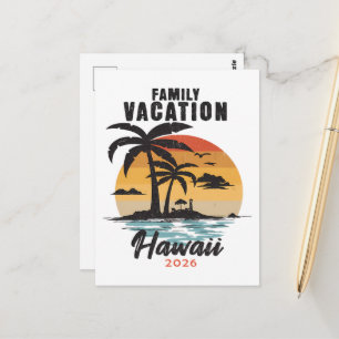 Gezinsvakantie Hawaï 2026 Tropisch Briefkaart