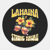 Gezinsvakantie Hawaiian Lahaina Strong Maui Hawai Ronde Sticker (Voorkant)