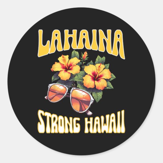 Gezinsvakantie Hawaiian Lahaina Strong Maui Hawai Ronde Sticker