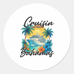 Gezinsvakantie Koppel Cruiseschip 2026 Cruisin Ha Ronde Sticker