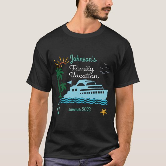 Gezinsvakantie op cruise t-shirt (Voorkant)
