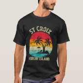 Gezinsvakantie Retro Virgin Island St. T-shirt (Voorkant)