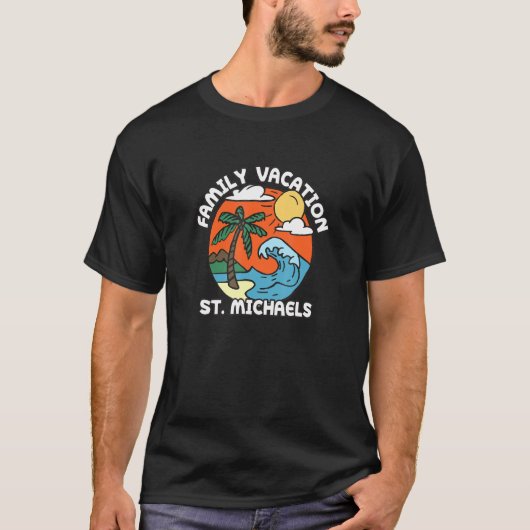 Gezinsvakantie St Michaels Beach Maryland Beach B T-shirt (Voorkant)