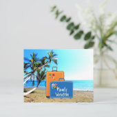 Gezinsvakantie, tropisch landschap briefkaart (Staand voorkant)