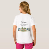 Gezinsvakantiebos hert meisje t-shirt (Achterkant volledig)