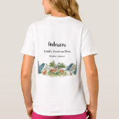 Gezinsvakantiebos hert meisje t-shirt (Achterkant)