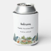 Gezinsvakantieherten van bosbossen blikjeskoeler (Blikje Achterkant)