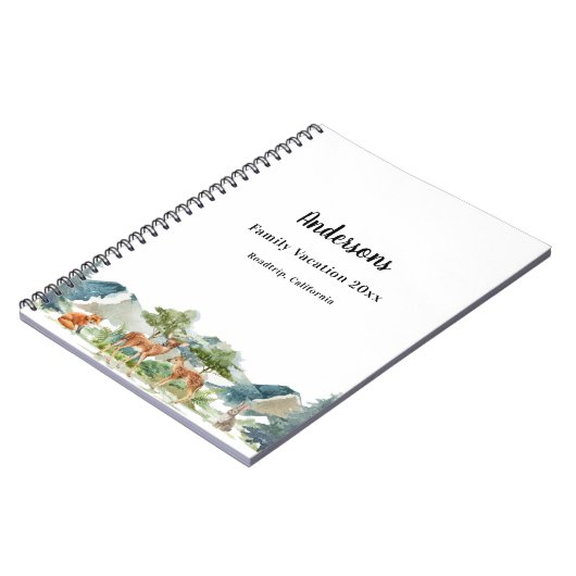 Gezinsvakantieherten van bosbossen notitieboek (Linkerzijde)