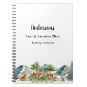 Gezinsvakantieherten van bosbossen notitieboek (Voorkant)