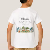 Gezinsvakantiewoudvee hert jongen t-shirt (Achterkant)