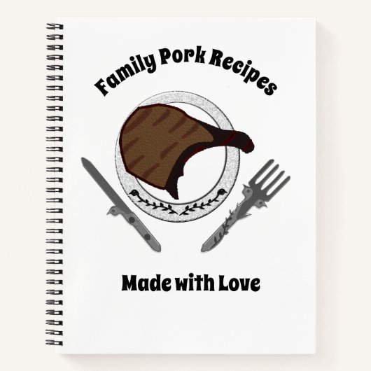 Gezinsvarkensrecepten voor Fiestas met liefdesnumm Notitieboek (Voorkant)