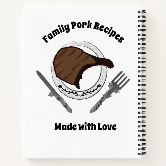 Gezinsvarkensrecepten voor Fiestas met liefdesnumm Notitieboek (Achterkant)