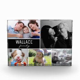 Gezinsveelvoud kerstcadeautje met fotocollage fotoblokken