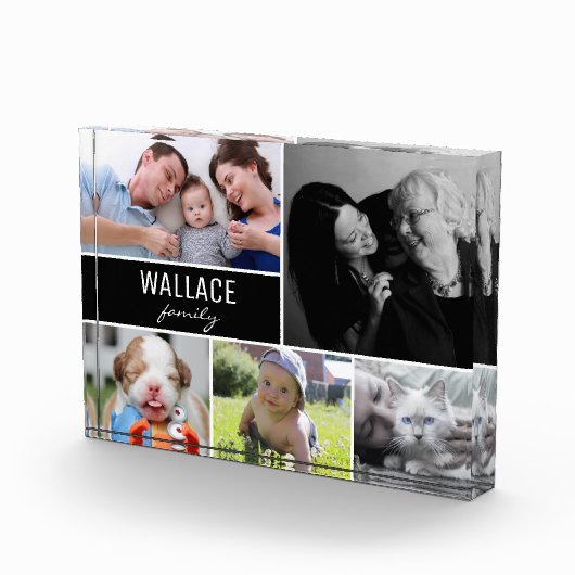 Gezinsveelvoud kerstcadeautje met fotocollage fotoblokken (Rechts)