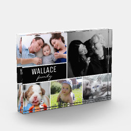 Gezinsveelvoud kerstcadeautje met fotocollage fotoblokken