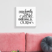 Gezinsverhaal Canvas Afdruk (Insitu (Woonkamer))