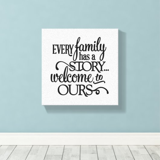 Gezinsverhaal Canvas Afdruk (Insitu (Houten vloer))