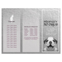 Gezinsverzorging van salon met tri-Fold Brochures