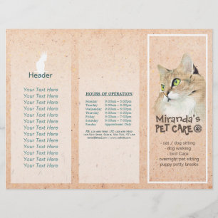 Gezinsverzorging van salon met tri-Fold Brochures