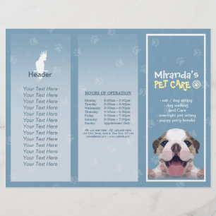 Gezinsverzorging van salon met tri-Fold Brochures