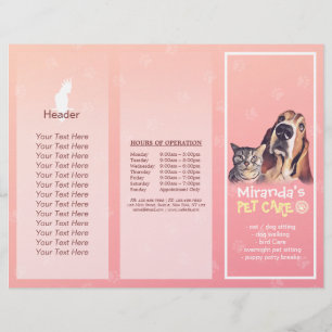 Gezinsverzorging van salon met tri-Fold Brochures