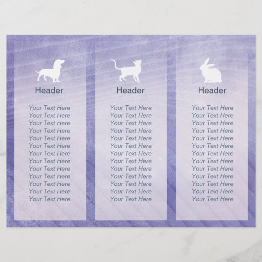 Gezinsverzorging van salon met tri-Fold Brochures (Achterkant)