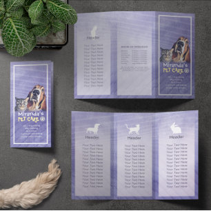Gezinsverzorging van salon met tri-Fold Brochures