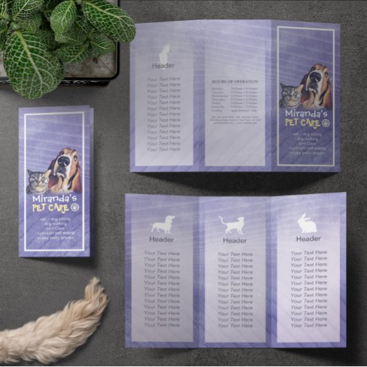 Gezinsverzorging van salon met tri-Fold Brochures