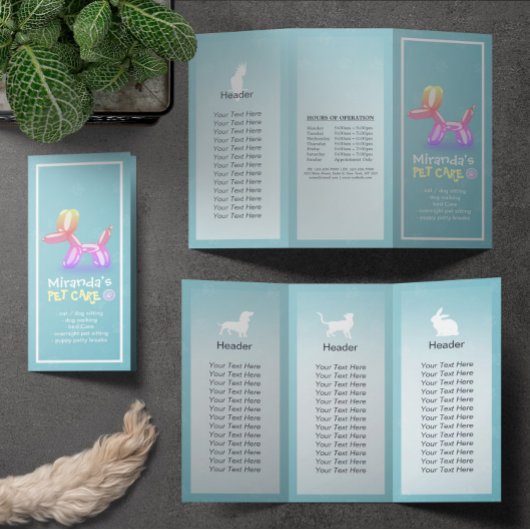 Gezinsverzorging van salon met tri-Fold Brochures