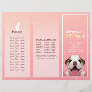 Gezinsverzorging van salon met tri-Fold Brochures