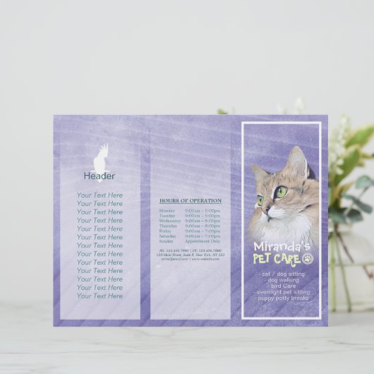 Gezinsverzorging van salon met tri-Fold Brochures (Staand voorkant)