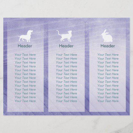 Gezinsverzorging van salon met tri-Fold Brochures (Achterkant)