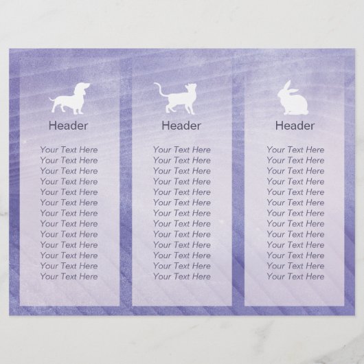 Gezinsverzorging van salon met tri-Fold Brochures (Achterkant)