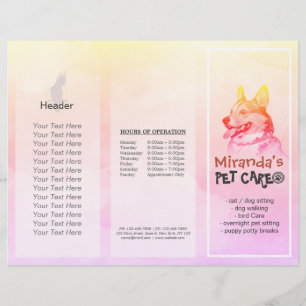 Gezinsverzorging van salon met tri-Fold Brochures
