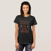 Gezinsvoedsel Wandelen Kerstmis T-shirt (Voorkant volledig)