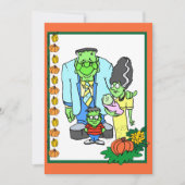 Gezinsvriendelijke Halloween Party Kostuumfeest Kaart (Voorkant)