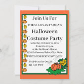 Gezinsvriendelijke Halloween Party Kostuumfeest Kaart (Achterkant)