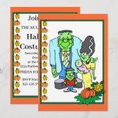 Gezinsvriendelijke Halloween Party Kostuumfeest Kaart (Voorkant / Achterkant)