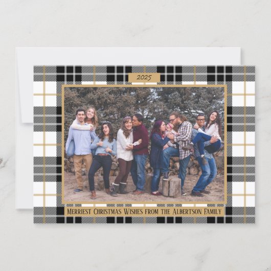 Gezinsvriendelijke kerstfeestdag foto-kaart feestdagenkaart (Voorkant)
