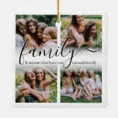 Gezinsvrienden 4 Kerstmis Keramisch Ornament (Achterkant)