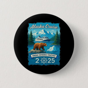 Gezinsvrienden en groeps Alaskaanse Alaska C Ronde Button 5,7 Cm