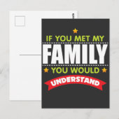 Gezinsvrienden - grappig familiegezegde briefkaart (Voorkant / Achterkant)