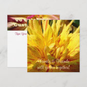 Gezinsvrienden komen samen! Uitnodigingen Dahlia (Voorkant / Achterkant)