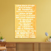 Gezinswaarden Canvas Afdruk (Insitu (Woonkamer))